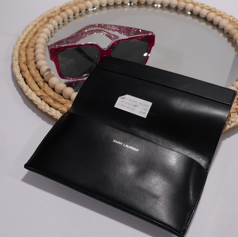Yves Saint Laurent | Hot Pink Glitter Sunglasses - Picture 12 of 17